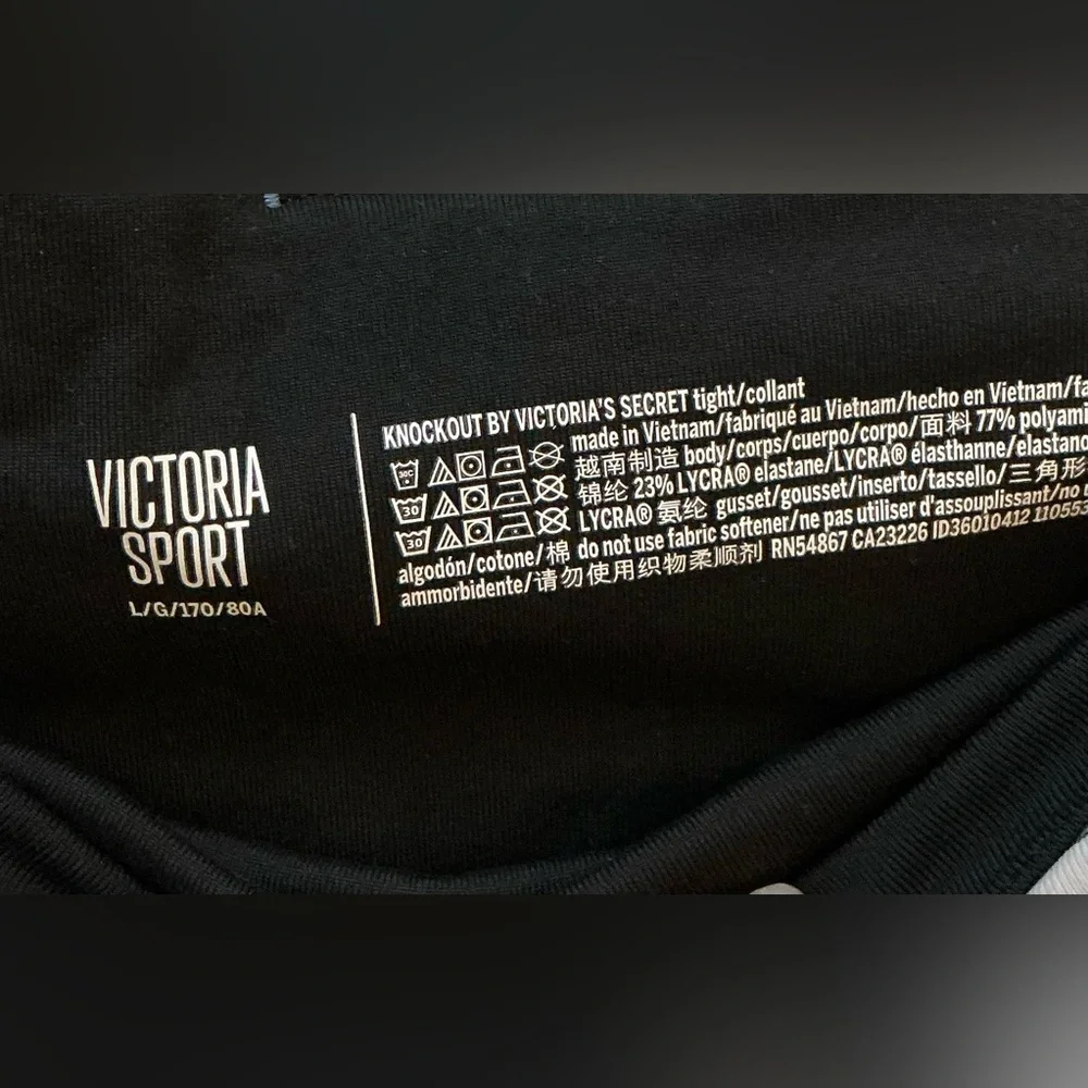 Pink Victoria's Secret Sport Floral Leggings & Top - Picture 4 of 7